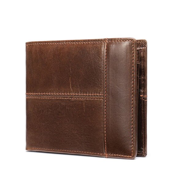 RFID BLOCKING Men's Bifold Leather Card Holder Wallet Convenient Purse w… - Picture 1 of 11